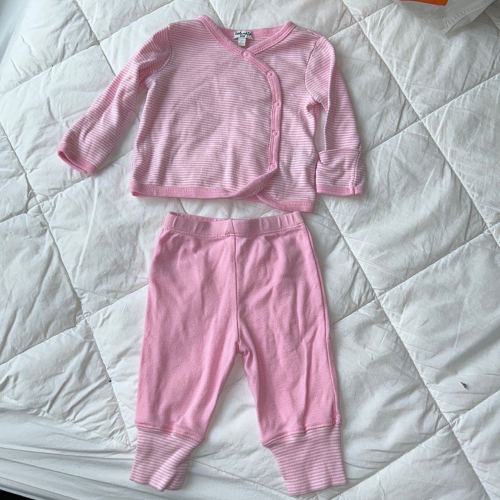 Splendid Baby Newborn baby girl striped pajama set size 0-3M